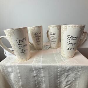 Set of 4 Inspirational Mugs – New with Tags